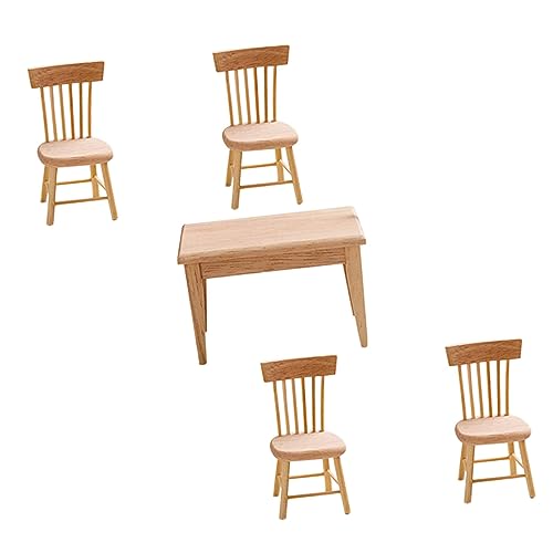 Toddmomy 1Satz Esszimmermöbel Set Stühle für Puppenhaus Zubehör Kreatives Fantasie und Rollenspiel für Mini Häuser und Küchen von Toddmomy