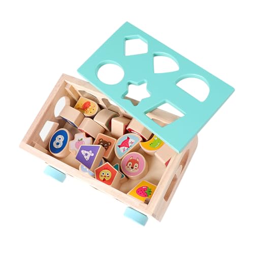Toddmomy 1Satz Formsortierer Holz Bus für Intelligenzspielzeug Hand Auge Koordination Lernspielzeug für Frühe Entwicklung von Toddmomy
