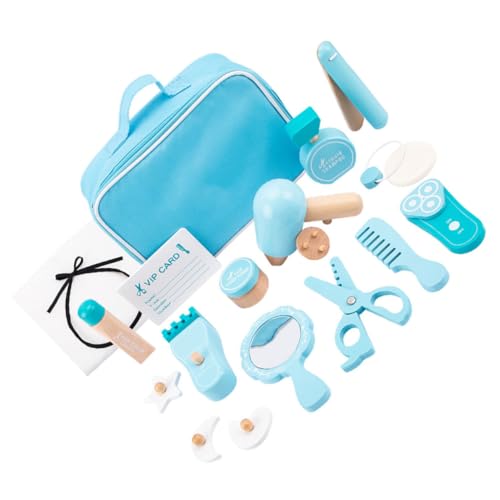 Toddmomy 1Satz Friseur Haarschneidspielzeug für Holzspielzeug Haarstylist Spielset mit Fördert Kreativität und Geschicklichkeit für Rollenspiele von Toddmomy