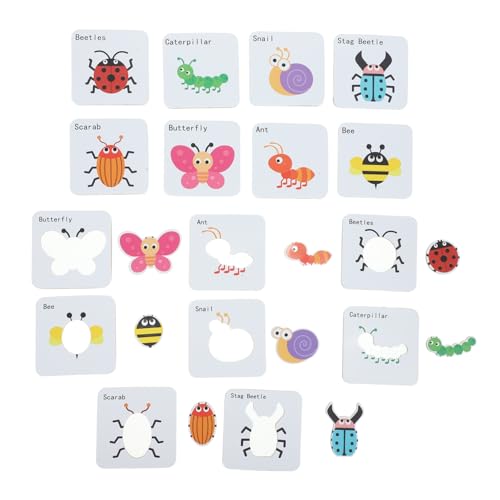 Toddmomy 1Satz Frühpädagogische Puzzles Für Kleinkinder Puzzlekarten Tier Und Dinosaurier Motive Lernspielzeug Gedächtnis Für Jahren von Toddmomy