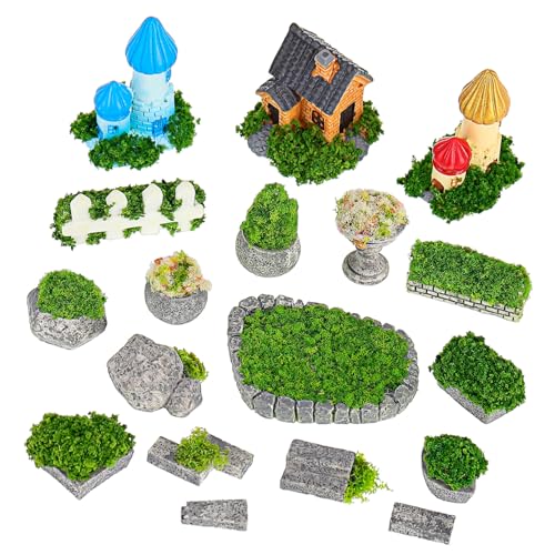 Toddmomy 1Satz Garten Dekoration Teiliges Bonsai Terrarium Zubehör Resin Miniaturfiguren für Puppenhaus und Feengarten Vielseitige Deko für Landschaften von Toddmomy