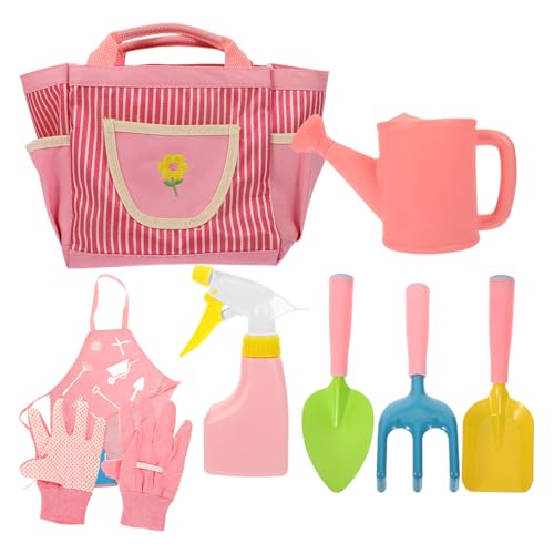 Toddmomy 1Satz Gartenwerkzeug Set Teiliges Gartenset mit Rechen Handschuhen Schürze Gießkanne und Kleine und Outdoor von Toddmomy