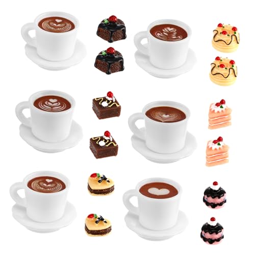 Toddmomy 1Satz Gefälschte Kuchen Miniatur Desserts für Puppenhaus Dekoration Realistische Künstliche Kuchenscheiben Langlebige Lebensmittelmodelle aus Harz für Kreative von Toddmomy
