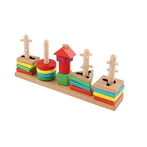 Toddmomy 1satz Geometrisches Formen Lernspielzeug Aus Holz Kognitive Spielzeuge Für Kreativität Hand-Augen-koordination Und Farberkennung Teiliges Set Mit Bunten Formen Für Ab Jahren von Toddmomy