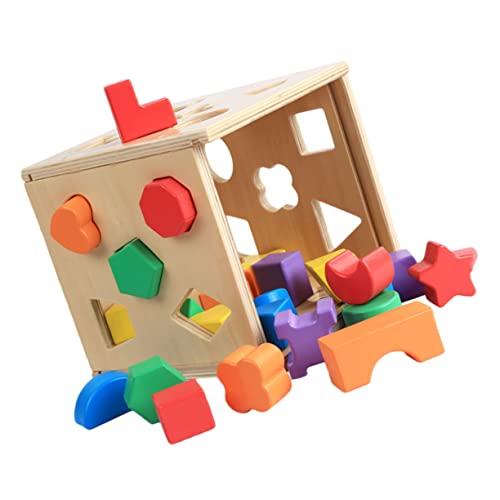 Toddmomy 1Satz Geometrisches Formsortierspielzeug für Kleinkinder Intelligenzspielzeug Kreatives Bausteinspielzeug Handfertigkeit und Farberkennung Sicher von Toddmomy