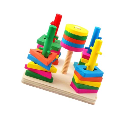 Toddmomy 1Satz Geometrisches Holzspielzeug für Passendes Block Column Toys zur Farberkennung und Formspiel für Frühkindliche Bildung und Lernspiele Fördert Kreativität und Motorik Toddmomy 1Satz Geometrisches Holzspielzeug für Passendes Block Column Toys zur Farberkennung und Formspiel für Frühkindliche Bildung und Lernspiele Fördert Kreativität und Motorik von Toddmomy