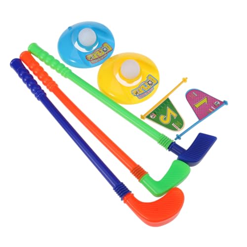 Toddmomy 1Satz Golfset für Interaktives Outdoor mit Farbigen Schlägern und Bällen Fördert Grobmotorische Fähigkeiten Leicht und Tragbar für Spaß im Freien von Toddmomy