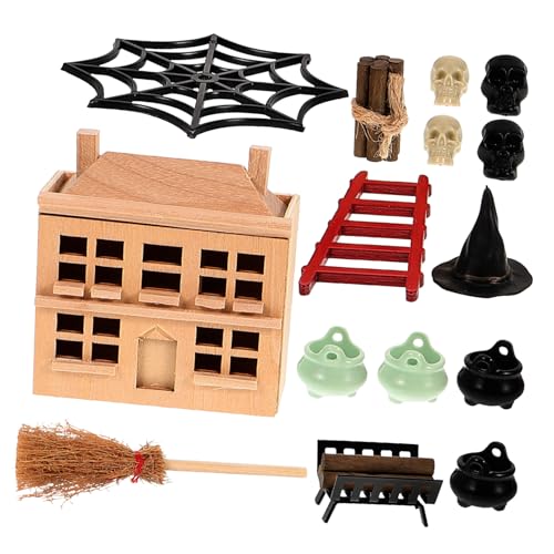 Toddmomy 1Satz Halloween Dekoration Für Puppenhaus Und Minigärten Teiliges Mit Lustigen Halloween Miniaturen Zubehör Für DIY Projekte Und Halloween Dekorationen von Toddmomy