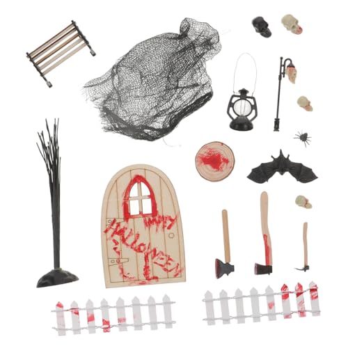 Toddmomy 1Satz Halloween Dekoration Teiliges Puppenhaus Zubehör für Schaurige DIY Projekte Kreative Halloween Landschaftsornamente für Miniaturgärten und Grusel von Toddmomy
