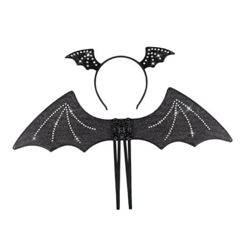 Toddmomy 1Satz Halloween Fledermaus Kostümset mit Bat Wings und Haarband für Kreative Cosplay Outfits für Erwachsene Einzigartiges und Tragbares Accessoire für Partys von Toddmomy