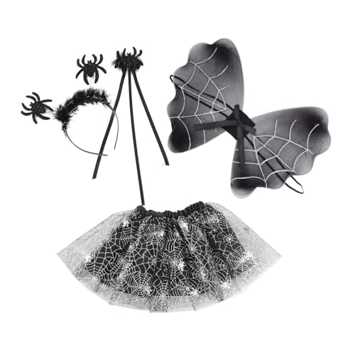Toddmomy 1Satz Halloween Spinnen Kostümset für Teiliges Tutu Rock und Flügel Cosplay Robustes und Perfektes Performance Outfit für Karneval und Partys von Toddmomy