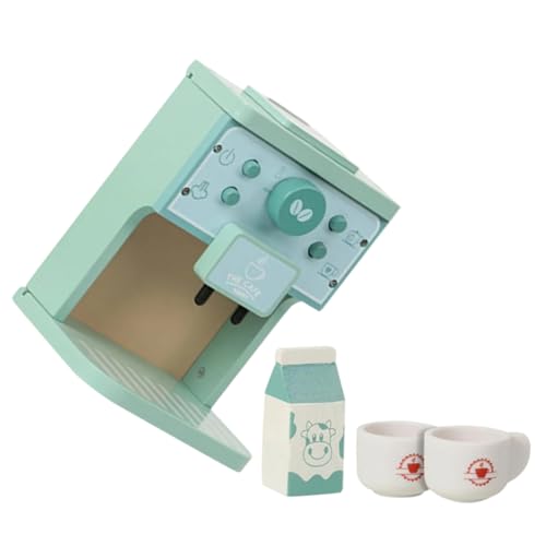 Toddmomy 1Satz Holz Kaffeemaschinen Spielset für Küchenaccessoire mit Schöner Form Fördert Fantasievolles und Feinmotorik Sicheres und Glattes Design Kinderspielzeug von Toddmomy