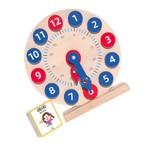 Toddmomy 1Satz Holz Kinderuhr Pädagogisches Lernspielzeug für Uhrzeit und Zeitverständnisentwicklung Fördert Kreativität und für Jungen und Mädchen Toddmomy 1Satz Holz Kinderuhr Pädagogisches Lernspielzeug für Uhrzeit und Zeitverständnisentwicklung Fördert Kreativität und für Jungen und Mädchen von Toddmomy
