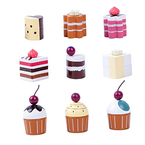Toddmomy 1Satz Holz Kuchenstützen Teiliges Künstlicher Kuchen Dekoration für Party Fotorequisiten und Zuhause Geschenkidee aus Premium Holz für Romantische von Toddmomy