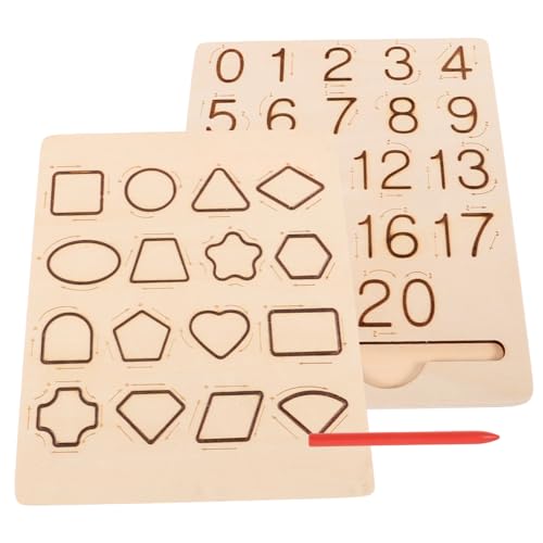 Toddmomy 1Satz Holz Lernspielzeug Für Doppelseitiges Übungsbrett Für Montessori Alphabet Rechtschreibtafel Für Vorschulkinder Kreatives Schreibspielzeug von Toddmomy