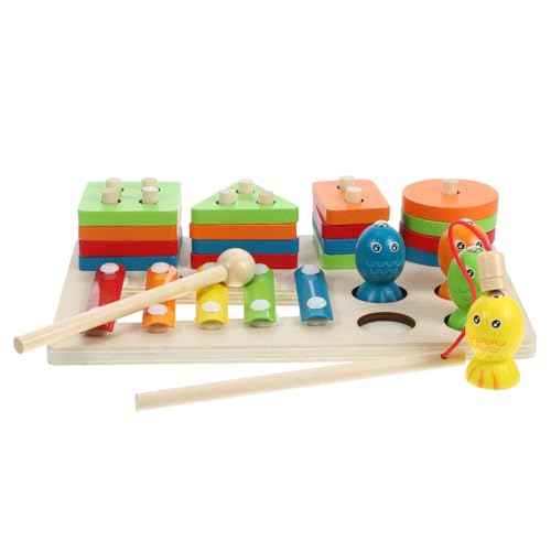 Toddmomy 1Satz Holz Magnetisches Angelspielzeug für Sortier und Stapelspielzeug Kognitiven Entwicklung Lustiges Lernspielzeug für Kleinkinder von Toddmomy