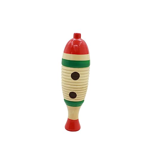 Toddmomy 1Satz Holz Musikinstrument mit Holzfisch und Schlägel Pädagogisches für Lernspielzeug Musikalität und Hörfähigkeit Holzfarbe von Toddmomy