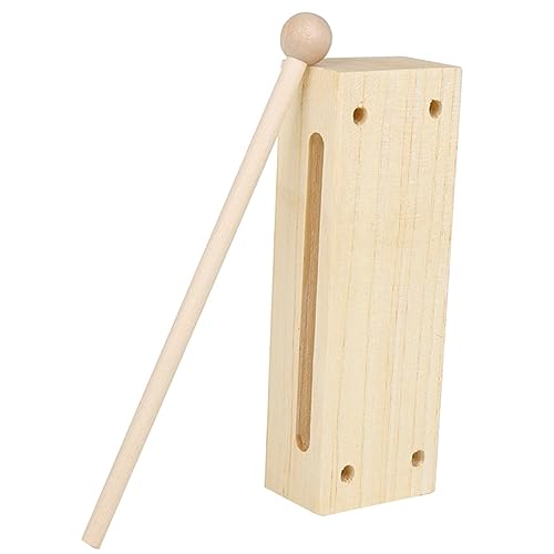 Toddmomy 1Satz Holzblock Musikinstrument für Doppelton Schlaginstrument aus Massivem Buchenholz Kreatives Percussion Musikalischen Fähigkeiten Sicher und Langlebig von Toddmomy