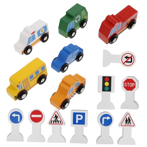Toddmomy 1Satz Holzfahrzeuge mit Verkehrszeichen Montessori für Holzspielzeug Straßenautos Kreativität und Praktischen Fähigkeiten Interaktives Lernen Toddmomy 1Satz Holzfahrzeuge mit Verkehrszeichen Montessori für Holzspielzeug Straßenautos Kreativität und Praktischen Fähigkeiten Interaktives Lernen von Toddmomy