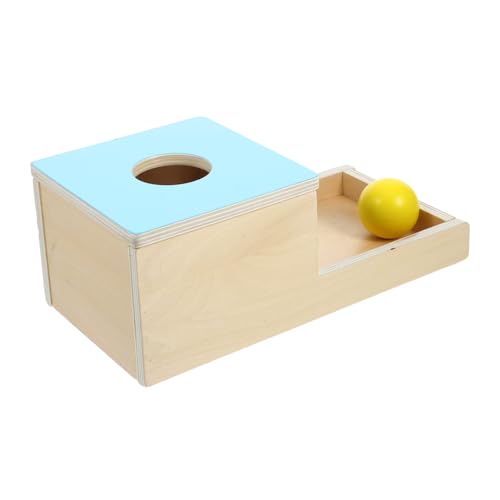 Toddmomy 1Satz Holzkiste für Wurfspielzeug Hand Auge Koordination Objektpermanenzbox für Frühkindliche Entwicklung für Spielerisches Lernen und Motorische Fähigkeiten von Toddmomy