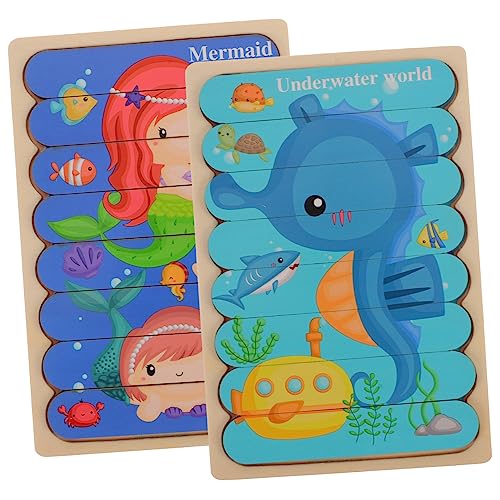Toddmomy 1Satz Holzpuzzle für Interaktives Lernspielzeug aus Hochwertigem Holz Fördert Feinmotorik und Logisches Cartoon Design für Kreatives und Lernen von Toddmomy