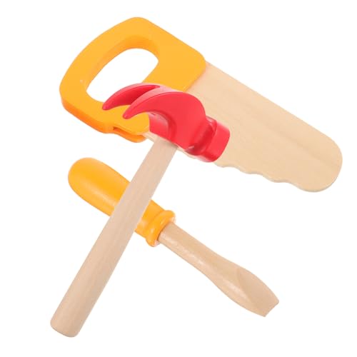 Toddmomy 1Satz Holzspielzeug Set Teiliges Werkzeugset mit Hammer Säge und Schraubendreher für Kreatives Geschicklichkeit und Hand Augen Koordination Lustige Spielsachen von Toddmomy