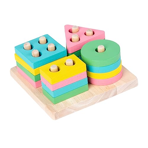Toddmomy 1Satz Holzspielzeug für Geometrisches Stapelspielzeug zur Frühkindlichen Teiliges aus Natürlichem Material Fördert Kreativität und Motorik für Jungen Toddmomy 1Satz Holzspielzeug für Geometrisches Stapelspielzeug zur Frühkindlichen Teiliges aus Natürlichem Material Fördert Kreativität und Motorik für Jungen von Toddmomy