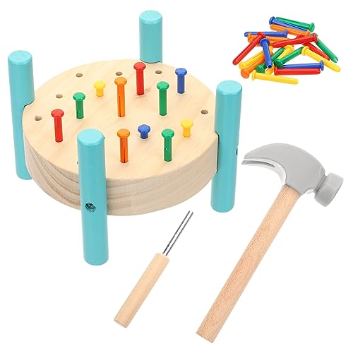 Toddmomy 1Satz Holzspielzeug mit Holznägeln und Schlaghammer Montessori Lernspielzeug Hand Augen Koordination für Zuhause und Schule Toddmomy 1Satz Holzspielzeug mit Holznägeln und Schlaghammer Montessori Lernspielzeug Hand Augen Koordination für Zuhause und Schule von Toddmomy