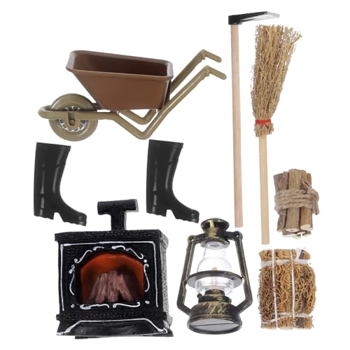 Toddmomy 1Satz Kaminset Für Puppenhaus Mit Beleuchtung Rustikales Winterdekor Für Für Freunde Für Sandtisch Dekorationen von Toddmomy