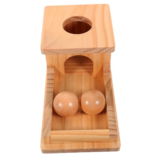 Toddmomy 1Satz Kognitives für Objektpermanenzbox aus Holz Ball Drop für Frühe Lernförderung Sensorisches Training für Junge Mädchen und Kleinkinder Fördert Soziale Interaktion und Motorische von Toddmomy