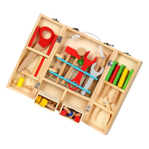 Toddmomy 1Satz Kreatives Werkzeugset aus Holz Teiliges für Rollenspiele Bauspielzeug Kreativität und Feinmotorik für Jungen Alter von Jahren von Toddmomy