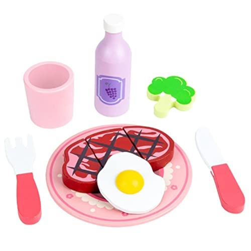 Toddmomy 1Satz Küchen Spielzeugset aus Holz Realistische Nachbildung von Steak Teller Tasse für Rollenspiele für Kleinkinder und Vorschulkinder Fördert Kreatives Toddmomy 1Satz Küchen Spielzeugset aus Holz Realistische Nachbildung von Steak Teller Tasse für Rollenspiele für Kleinkinder und Vorschulkinder Fördert Kreatives von Toddmomy