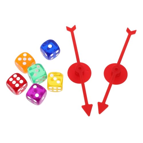 Toddmomy 1Satz Kunststoff Mit Pfeilen Und Würfeln Brettspiele Trinkspiele Lehrmaterial Robuste Und Langlebige Spielzubehörteile Für Unendlichen Spaß von Toddmomy