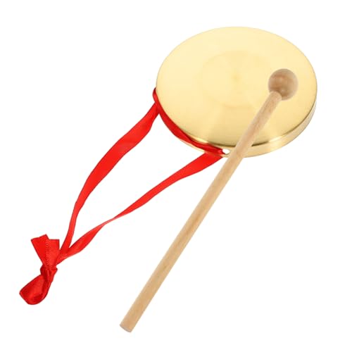 Toddmomy 1Satz Kupfer Gong Handgong Kreatives Musikinstrument für Langlebig und Praktisch für Feste Spiele und Fördert Koordination und Musikalität von Toddmomy