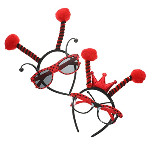 Toddmomy 1Satz Ladybug Kostüm Set Haarreif mit Brille für Mädchen Accessoires für Cosplay Geburtstagsfeiern und Karneval für Halloween und Festliche Anlässe von Toddmomy