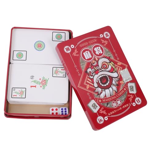 Toddmomy 1Satz Mahjong Kartenset Karten Chinesische Mahjong Spielkarten für Reisen Partys und Freizeit Hochwertige Spielkarten mit Glatter Oberfläche und Einfachem Handling Toddmomy 1Satz Mahjong Kartenset Karten Chinesische Mahjong Spielkarten für Reisen Partys und Freizeit Hochwertige Spielkarten mit Glatter Oberfläche und Einfachem Handling von Toddmomy