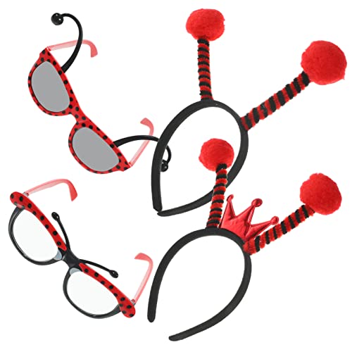 Toddmomy 1Satz Marienkäfer Kostümzubehör Stirnband mit Brille für Erwachsene Party Requisite für Halloween und Ostern Leicht und Bequem Tragbar Einzigartiges Design von Toddmomy