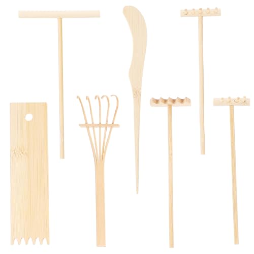 Toddmomy 1satz Miniatur Rasenrechen Teiliges DIY Sandspielzeug Für Kreative Tischdekoration Handgefertigte Rakes Für Zen-Meditation Und Landschaftsgestaltung von Toddmomy