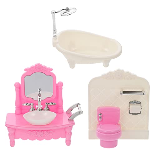 Toddmomy Miniatur Badezimmer Zubehör Satz für Puppenhäuser Kleiner Badewanne Toilette Waschbecken – 16cm Spielzeug für Mädchen Mikro Landschaft Kleiner Haus Dekoration Toddmomy Miniatur Badezimmer Zubehör Satz für Puppenhäuser Kleiner Badewanne Toilette Waschbecken – 16cm Spielzeug für Mädchen Mikro Landschaft Kleiner Haus Dekoration von Toddmomy