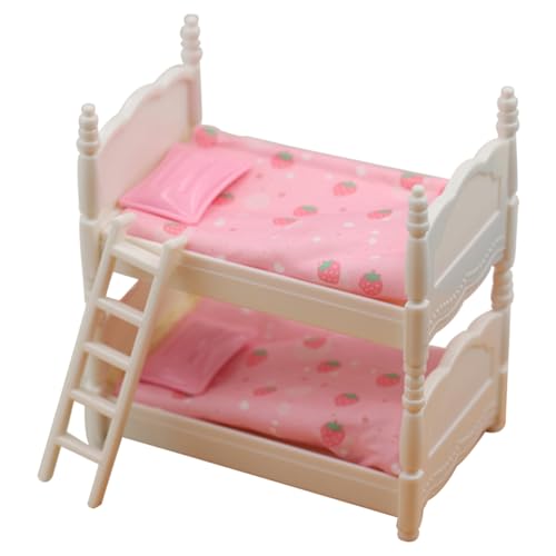 Toddmomy 1Satz Mini Etagenbett Modell für Puppenhaus Miniaturmöbel Ornament Exquisites Schlafzimmer für Miniaturhäuser Sicheres und Langlebiges Material Puppenhaus von Toddmomy