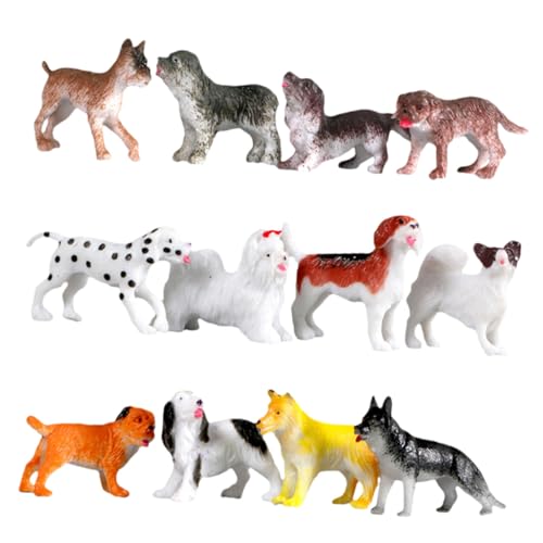 Toddmomy 1Satz Mini Hundemodell aus Simulierte Hundespielzeuge Fantasie und Farberkennung für Langlebig und Leicht zu Lagern Dekoration von Toddmomy