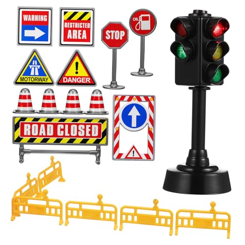 Toddmomy 1Satz Mini Verkehrszeichen Für Verkehrskegel Straßenschilder Lernspielzeug Für Kognitive Entwicklung Und Verkehrserziehung von Toddmomy