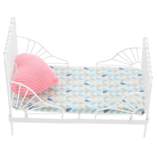 Toddmomy 1Satz Miniaturbett für Puppenhaus Eisenbett mit Kissen für Schlafzimmer Dekoration Zubehör für Kreative Spielwelten Fördert Fantasie und Spielspaß Toddmomy 1Satz Miniaturbett für Puppenhaus Eisenbett mit Kissen für Schlafzimmer Dekoration Zubehör für Kreative Spielwelten Fördert Fantasie und Spielspaß von Toddmomy