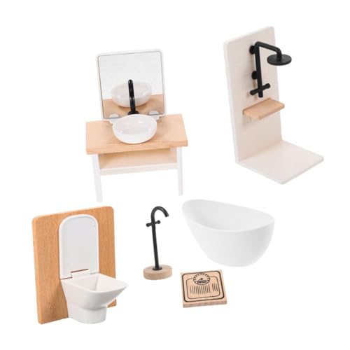 Toddmomy 1Satz Möbel für Puppenhaus Teiliges Badezimmer Zubehör Realistische Deko für Kreatives und Fantasievolle Szenarien für Puppenhausbedarf Toddmomy 1Satz Möbel für Puppenhaus Teiliges Badezimmer Zubehör Realistische Deko für Kreatives und Fantasievolle Szenarien für Puppenhausbedarf von Toddmomy