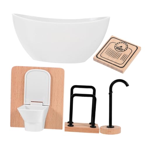 Toddmomy 1Satz Möbel mit Toilette Duschraum Badewanne Handtuchhalter und Lebensechtes Puppenhaus Zubehör für Kreatives Rollenspiel und Fantasievolles Toddmomy 1Satz Möbel mit Toilette Duschraum Badewanne Handtuchhalter und Lebensechtes Puppenhaus Zubehör für Kreatives Rollenspiel und Fantasievolles von Toddmomy