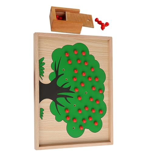 Toddmomy 1Satz Montessori Apfelbaumspielzeug aus Holz Zählspielzeug für Lernspielzeug zur Mathematik Für Ab Jahren Mathe Brettspielzeug Zahlenverständnis von Toddmomy