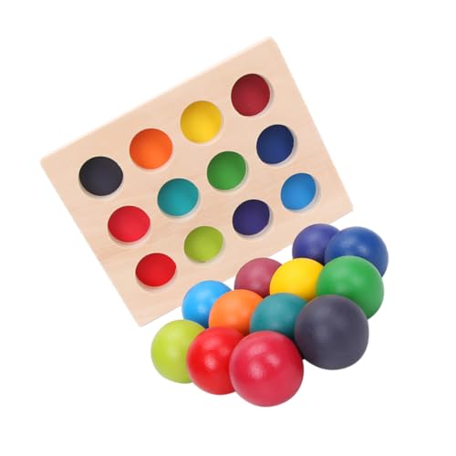 Toddmomy 1Satz Montessori Regenbogen Sortierball aus Holz Farben Lernspielzeug für Vorschulkinder Farbidentifikation und Kognitiven Fähigkeiten für Sicheres Toddmomy 1Satz Montessori Regenbogen Sortierball aus Holz Farben Lernspielzeug für Vorschulkinder Farbidentifikation und Kognitiven Fähigkeiten für Sicheres von Toddmomy