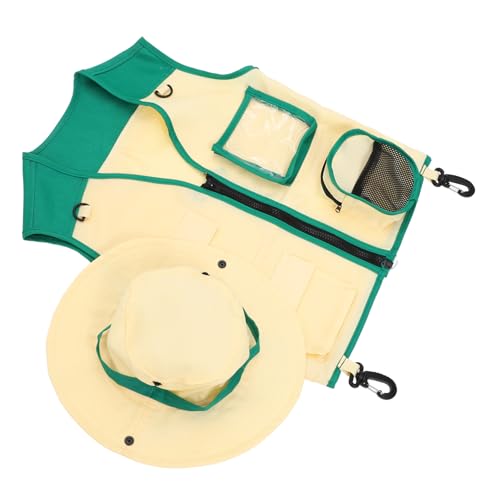 Toddmomy 1Satz Outdoor Verstellbarer Explorer Hut Weste für Teiliges Rollenspiel Kostüm für Insektenforscher Sommeraktivitäten von Toddmomy