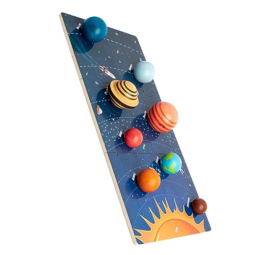 Toddmomy Planeten Puzzle für Kinder Holzspielzeug Lernspielzeug Sonnensystem Interaktives Spielzeug Kreativspielzeug für Kleinkinder von Toddmomy