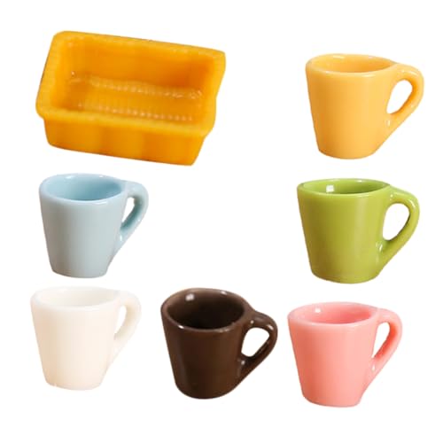 Toddmomy 1Satz Puppenhaus Becher Teiliges Trinkbecher Modell für Puppenhaus Dekoration Realistische Deko Spielzeuge Bunten Farben für Kreative Szenen von Toddmomy